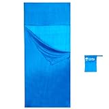 Vagabag Hüttenschlafsack Insektenschutz Seide - Reiseschlafsack Ultraleicht - Als Sommer Schlafsack und Schlafsack Inlay geeignet - Premium Seidenschlafsack 100% Naturseide