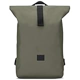 Rolltop Rucksack Wasserdicht Damen & Herren Olive Grün - JOHNNY URBAN ALEC Roll Top Kurierrucksack aus wasserfester Plane - Fahrradrucksack für Alltag & Uni, mit herausnehmbaren Laptopfach