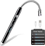 TROPRO Lichtbogen Feuerzeug, USB Wiederaufladbar Elektrisch Feuerzeug Stabfeuerzeug Winddicht Flammenlose Kerzenanzünder Lang Elektro Arc Lighter für Kerzen, Grill, Küche, Herd, Gasherde, Camping