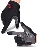 boildeg Fahrradhandschuhe Radsporthandschuhe rutschfeste und stoßdämpfende Mountainbike Handschuhe mit Signalfarbe geeiget Unisex Herren Damen