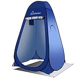 Wolfwise Pop up Umkleidezelt Toilettenzelt, Camping Duschzelt Mobile Outdoor Privatsphäre WC Zelt Lagerzelt, Tragbar (Blau)