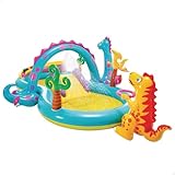 Intex 57135NP - Aufblasbares Play Center Dinoland, Vinyl, Mehrfarbig, 302x229x112 cm