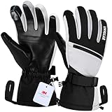 Unigear Skihandschuhe Herren Damen, 3M Thinsulate Winterhandschuhe Touchscreen, Thermohandschuhe wasserdicht warm rutschfest für Skifahren Snowboard Eislaufen Wandern Radfahren