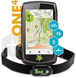 TAHUNA TEASI ONE⁴ HR Bundle - Outdoor-Navigationsgerät mit Bluetooth, Kompass und Europakarte inklusive Herzfrequenz-Sensor